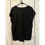Frame  Le Mid Rise V Neck Tee Organic Pima Cotton Black Size XL Photo 1