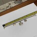 Bebe Signed  Charm Bracelet Gold Tone Apple / Heart Charms Photo 6