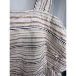 Lucky Brand  Square Neck Linen Blend Cropped Loose Fit Striped Tank Photo 1