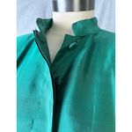 Vintage Thai Silk Emerald Green Dress Handwoven Pianthusol Structured Midi 6–8 Photo 11