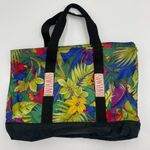 Vintage Bag Tropical Parrot Bird Tote‎ Bahamas Preloved Green Retro Palm Leaves Photo 1