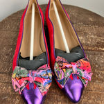 Dream Walkers Women Pink Purple Metallic Bow Pointed Toe Flats Size 38 Red Photo 0