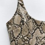ZARA mini dress snakeskin faux leather bodycon Photo 9