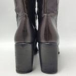 CNC Costume National Womens Tall Knee High Leather Boots Brown Size 36.5 Photo 8