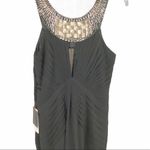Sue Wong  Black Beaded Sleeveless Cocktail Dress Size 6 Photo 2