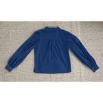 Ramy Brook  Women's Large Poplin Blue Long Sleeve Collard Button Down Shirt Photo 2