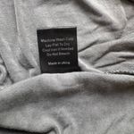 POL  Charcoal Gray Boho Embellished Pocket Tee One Size Short Sleeve Top Photo 6