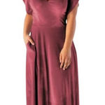 Kennedy Blue Evelyn Rosewood Dress Women's 4 Velvet A-line Bridesmaid Wedding Photo 0