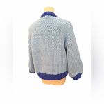 Princess Polly  chunky Light Blue and Dark Blue Cardigan size xs/s Photo 3