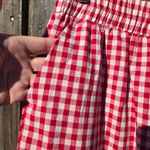 Lomon Red and White Gingham pajama Pants M Size M Photo 4