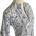 Livro Classic Kurta Midi Tunic Blue White Floral Dress XS Photo 3