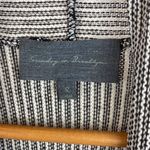 Anthropologie Black & White Stripe Open Front Sweater by Sunday In Brooklyn S Photo 4