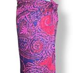 None Pink Purple Paisley Semi-Sheer Oversized Scarf Wrap Shawl Summer Swim Coverup Photo 0