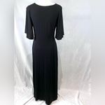 A pea in the pod black vneck maternity midi dress size small Photo 3