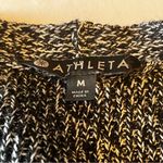 Athleta  Women Medium Black White V-neck Sweater‎ Long Sleeve Athleisure Winter Photo 1