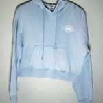 Victoria's Secret PINK Women's Light Blue Logo Hooded Cropped Sweatshirt Size M Photo 0