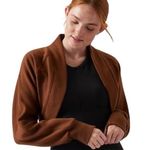Athleta  Brown Fleece Retroplush Wrap Shrug size XXS Photo 0