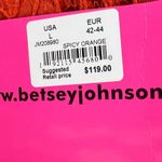 Betsey Johnson  Mini Dress Womens L Orange Crochet Lace Ruffle Hem Boho Flirty Photo 13