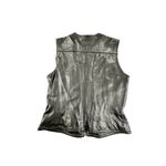Valerie Stevens  Leather Vest Black Zip-Front New Zealand Lambskin Womens 4 Biker Photo 1
