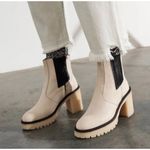 Free People NIB!  Leather James Chelsea Chunky Boot in White - Size EU 36 Photo 4