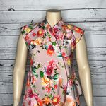 ZARA  Woman Size XL Floral Print Asymmetrical Hem Oriental Blouse Top Photo 1