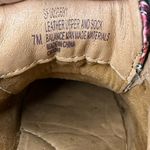 Sofft Sanders Floral Leather Sneakers Black White Pink Multicolor Size 7 Photo 9