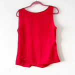 Michael‎ Michael Kors Red Sleeveless Shell Top Ruffle Detail Size 12 Valentines Red Photo 1