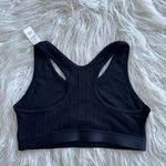 Aerie  Cozy Class Ribbed Knit Sports Bra True Black Size Large Photo 3