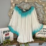 Altar'd State  White Top Blue Tie Dye Swim Coverup Flawy Bell Sleeve Womens S M L Photo 0