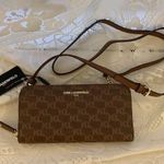 Karl Lagerfeld New  Brown Mini Crossbody Purse Photo 0