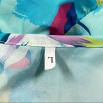 Large Summer Tiered Printed Aqua Blue Maxi Dress Light Weight Photo 4