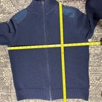 Ralph Lauren Lauren  Vintage Size L Navy Blue Cotton Knit Sweater Zip Up Cardigan Photo 9