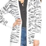 Mudd ZEBRA PRINT SUPER SOFT 2 POCKET CARDIGAN SWEATER SMALL Photo 0