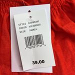 Love, Fire  Women’s Red Hibiscus Linen Bandeau Crop Top Size Small NWT Photo 2