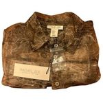Rachel Zoe  Women’s Snakeskin Sheer Button Down Blouse/Jacket - Small Photo 0