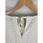J.Crew Flutter Sleeve Eyelet Dress White Womans Size 6 Photo 7