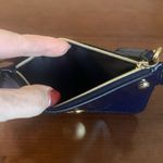 Tommy Hilfiger  Wristlet Blue Patent Pouch With Chain Strap Logo 5.5 x 3.5" Photo 5