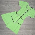 Handmade vintage clueless style green suit set short bottom suit top large 80s Size M Photo 3