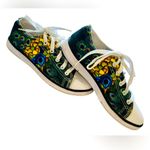 Peacock printed sneakers. Green Size 6 Photo 0