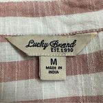Lucky Brand  Pink White Stripe Button Down Women’s Shirt Photo 10