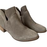 Seychelles  Score Ankle Bootie Soft Gray Suede Zip Almond Toe Block Heel Photo 0