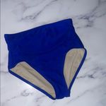 Shade & Shore Large Royal Blue Bikini Bottoms High Waisted Swim Bottoms ruched Photo 0