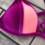 PINK - Victoria's Secret PINK VS Velvet Bikini Top Size S Photo 2