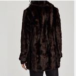 ZARA  OUTWEAR FAUX FUR COAT BROWN BLACK sz M Photo 3