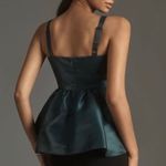 Anthropologie Mare Mare Green Peplum Taffeta Babydoll Top X-Large Holiday Party Photo 1