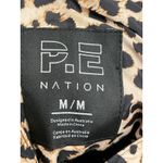 P.E Nation Man Down Jacket Women Medium Leopard Hooded Active Pocket Drawstring White Photo 6