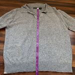 Silk Cashmere Moda International V Neck Collared Lightweight Shirt Gray Size M Photo 5