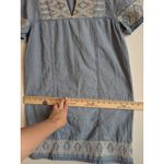 Madewell  Chambray Embroidered Lightweight Denim Look Tunic Dress Size Small Photo 9