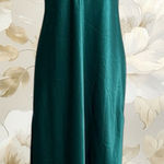 California Dynasty Vintage Slip Dress Nightgown Emerald Gold Lace USA M Medium Photo 0