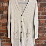 Nine Britton  womens waffle knit duster cardigan tan large Photo 0